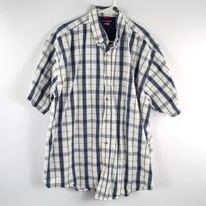 Wrangler Timber Creek XL Plaid Short Sleeve Button Up Shirt Mens Cotton